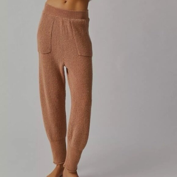 NWT Free People WOOL Blend C.O.Z.Y.‎ Waffle Knit Jogger Lounge Pants Size XS - Picture 2 of 15